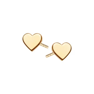 Zdjęcie produktu Kolczyki srebrne pozłacane - serce - Hearts Hearts - Biżuteria YES