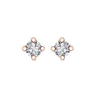 Zdjęcie produktu Kolczyki z różowego złota z diamentami - Valentine Valentine - Biżuteria YES
