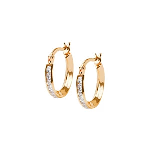 Zdjęcie produktu Kolczyki złote z cyrkoniami - koła - YES Rings YES Rings - Biżuteria YES