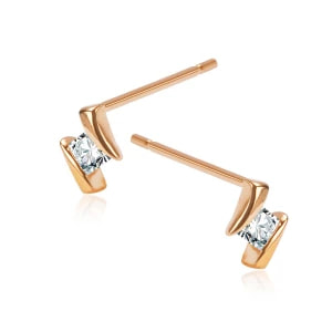 Zdjęcie produktu Kolczyki złote z cyrkoniami - Mini Mini - Biżuteria YES