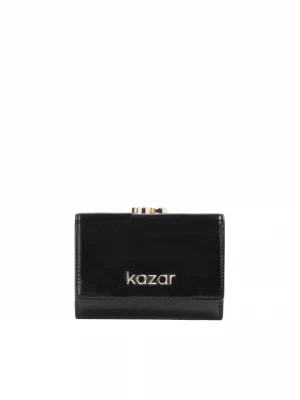 Zdjęcie produktu Kompaktowy czarny portfel damski Kazar