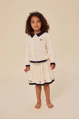 Zdjęcie produktu Konges Sløjd kardigan bawełniany dziecięcy kolor biały