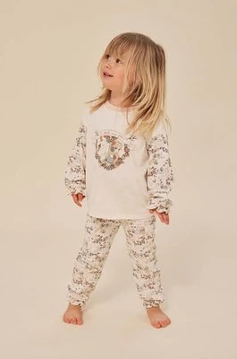Zdjęcie produktu Konges Sløjd piżama bawełniana dziecięca kolor beżowy wzorzysta