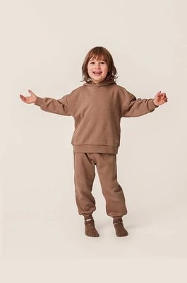 Zdjęcie produktu Konges Sløjd spodnie dresowe dziecięce kolor brązowy wzorzyste