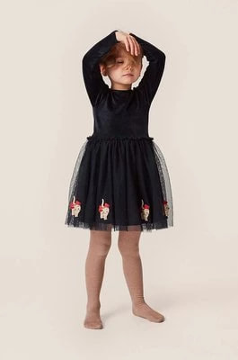 Zdjęcie produktu Konges Sløjd sukienka dziecięca kolor granatowy mini rozkloszowana