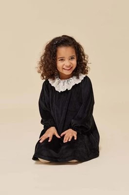 Zdjęcie produktu Konges Sløjd sukienka niemowlęca kolor czarny mini rozkloszowana