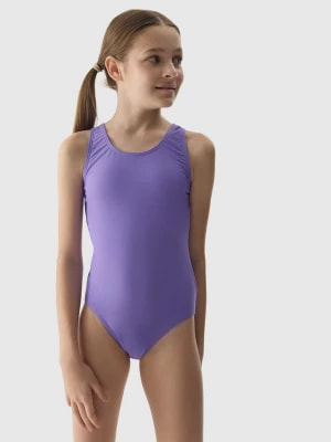 Zdjęcie produktu Kostium kąpielowy jednoczęściowy dziewczęcy - fioletowy 4F