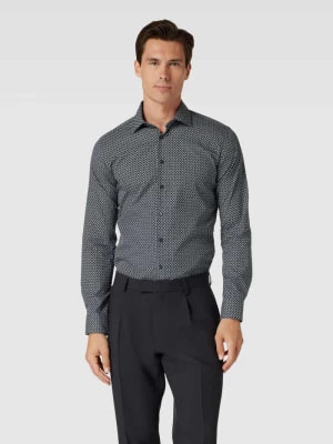 Zdjęcie produktu Koszula biznesowa o kroju super slim fit z fakturowanym wzorem Seidensticker Super SF