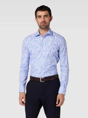 Zdjęcie produktu Koszula biznesowa o kroju super slim fit ze wzorem na całej powierzchni Seidensticker Super SF