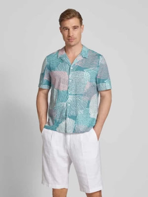 Zdjęcie produktu Koszula casualowa o kroju resort fit z nadrukiem z logo model ‘Big Coral’ s.Oliver RED LABEL