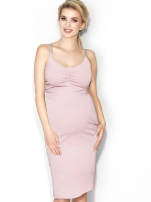 Zdjęcie produktu Koszula ciążowa na ramiączkach EASY DRESS - pudrowy róż Mitex