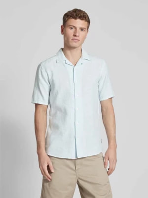Zdjęcie produktu Koszula lniana o kroju slim fit z rękawem o dł. 1/2 model ‘CAIDEN’ Only & Sons