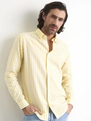 Zdjęcie produktu Koszula męska w żółte paski OCHNIK