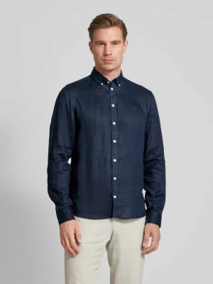Zdjęcie produktu Koszula z lnu z kołnierzykiem typu button down casual friday