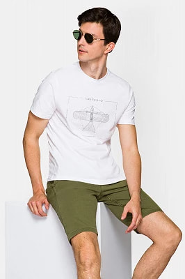 Zdjęcie produktu Koszulka Biała Bawełniana Rory Lancerto