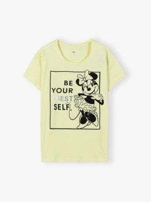 Zdjęcie produktu Koszulka damska z krótkim rękawem Mickey - żółta