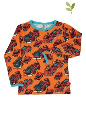 Zdjęcie produktu Småfolk Koszulka "Firetruck" w kolorze pomarańczowym rozmiar: 146/152