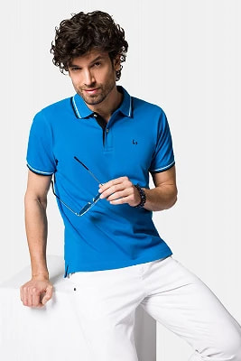 Zdjęcie produktu Koszulka Polo Bawełniana Niebieska Tom Lancerto