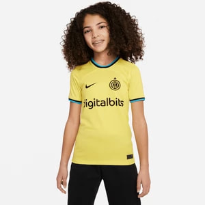 Zdjęcie produktu Koszulka piłkarska dla dużych dzieci Nike Dri-FIT Inter Mediolan Stadium 2022/23 (wersja trzecia) - Żółty