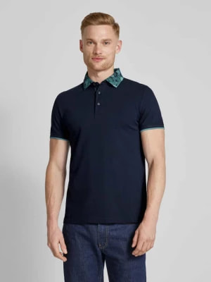 Zdjęcie produktu Koszulka polo o kroju slim fit z paskami w kontrastowym kolorze model ‘Coral’ s.Oliver RED LABEL
