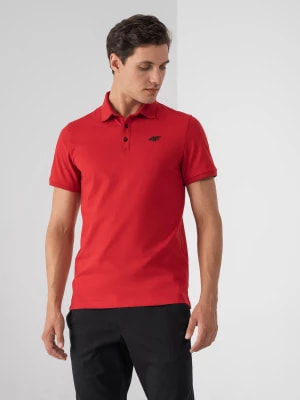 Zdjęcie produktu Koszulka polo regular męska - czerwona 4F