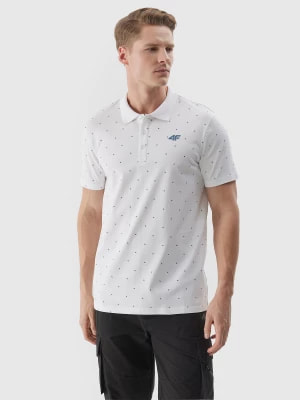 Zdjęcie produktu Koszulka polo regular męska - biała 4F