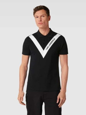 Zdjęcie produktu Koszulka polo z nadrukiem z logo Karl Lagerfeld Beachwear