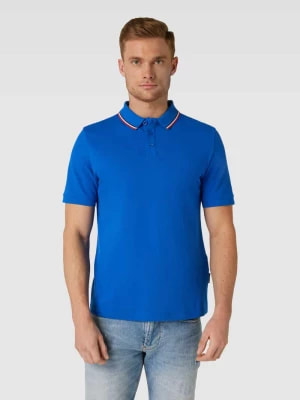 Zdjęcie produktu Koszulka polo z paskami w kontrastowym kolorze HECHTER PARIS