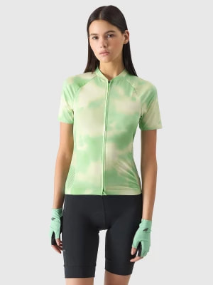 Zdjęcie produktu Koszulka rowerowa rozpinana damska - zielona 4F