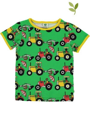 Zdjęcie produktu Småfolk Koszulka "Tractor" w kolorze zielonym rozmiar: 134/140