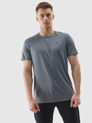 Zdjęcie produktu Koszulka treningowa regular z materiału z recyklingu męska - szara 4F