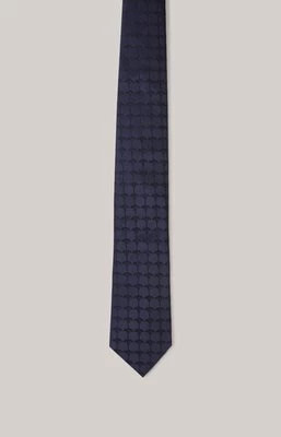 Zdjęcie produktu Krawat jedwabny w kolorze granatowym we wzór Joop