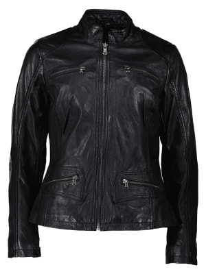 Zdjęcie produktu KRISS Skórzana kurtka w kolorze czarnym rozmiar: 44
