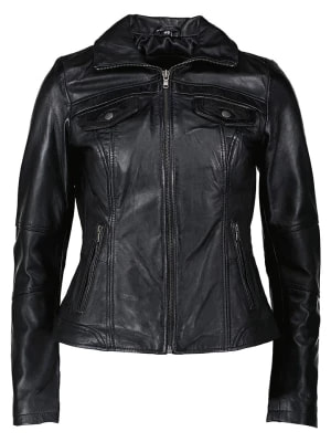 Zdjęcie produktu KRISS Skórzana kurtka w kolorze czarnym rozmiar: 48