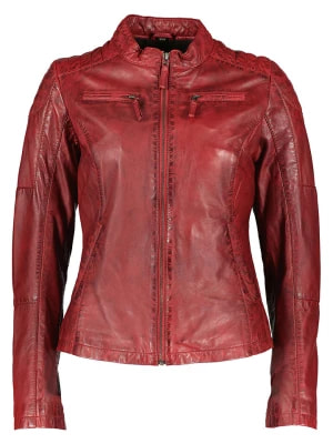 Zdjęcie produktu KRISS Skórzana kurtka w kolorze czerwonym rozmiar: 36