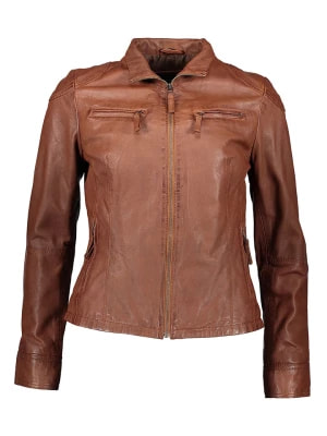 Zdjęcie produktu KRISS Skórzana kurtka w kolorze jasnobrązowym rozmiar: 36