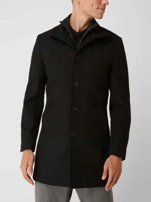 Zdjęcie produktu Krótki płaszcz z mieszanki wełny z efektem 2 w 1 model ‘Ontario’ Bruun & Stengade