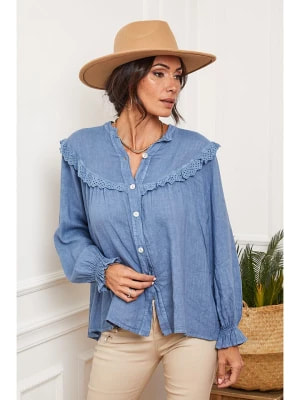 Zdjęcie produktu La Compagnie Du Lin Lniana bluzka w kolorze niebieskim rozmiar: XL