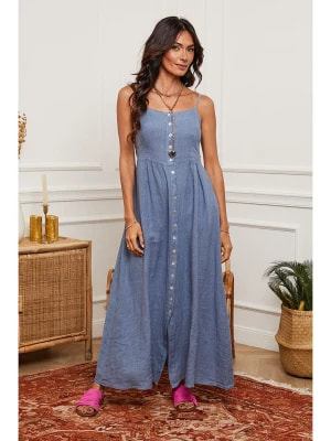 Zdjęcie produktu La Compagnie Du Lin Lniana sukienka w kolorze niebieskim rozmiar: XL