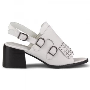 Zdjęcie produktu La.Fi Białe sandały z ćwiekami
