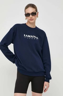 Zdjęcie produktu La Mania bluza damska kolor granatowy z nadrukiem