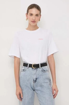 Zdjęcie produktu La Mania t-shirt bawełniany damski kolor biały