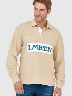 Zdjęcie produktu LA MARTINA Beżowa bluza polo z wyszywanym z logo