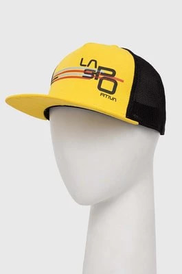 Zdjęcie produktu LA Sportiva czapka z daszkiem Stripe Cub kolor żółty z nadrukiem