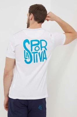 Zdjęcie produktu LA Sportiva t-shirt Back Logo męski kolor biały z nadrukiem F04000000