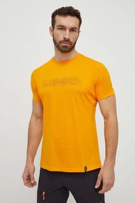 Zdjęcie produktu LA Sportiva t-shirt Outline męski kolor pomarańczowy z nadrukiem F28102102