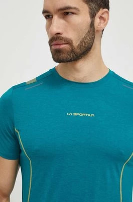 Zdjęcie produktu LA Sportiva t-shirt sportowy Tracer kolor zielony z nadrukiem P71733733