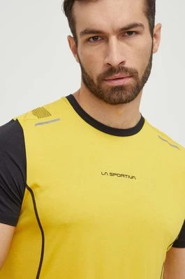 Zdjęcie produktu LA Sportiva t-shirt sportowy Tracer kolor żółty wzorzysty P71100999