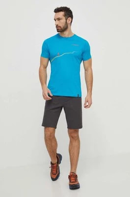 Zdjęcie produktu LA Sportiva t-shirt Trail męski kolor niebieski z nadrukiem F27614614