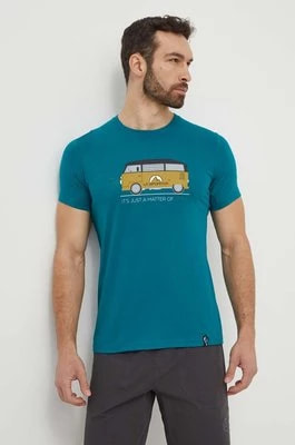 Zdjęcie produktu LA Sportiva t-shirt Van męski kolor zielony z nadrukiem H47733733